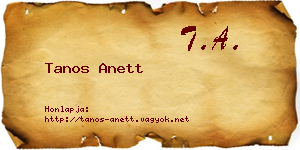 Tanos Anett névjegykártya