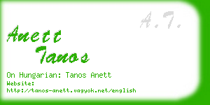 anett tanos business card